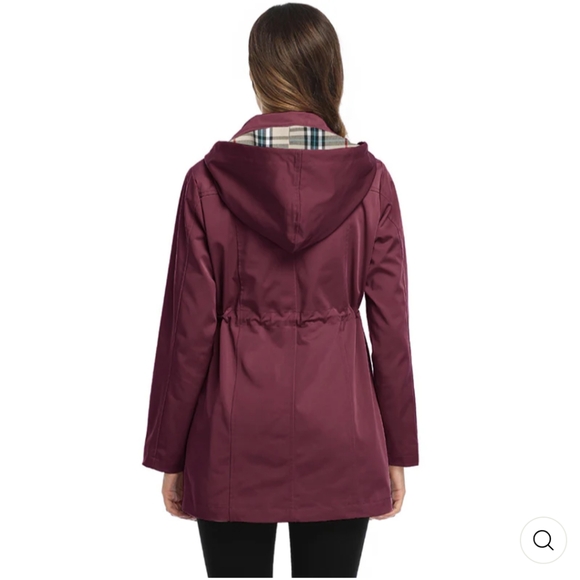 Burgundy Raincoat/Windbreaker Size 2XL - Picture 7 of 9